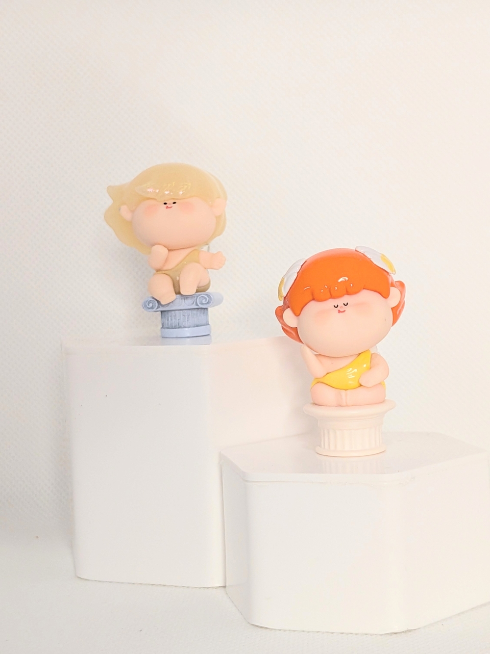 Cute Orange & Blonde Mini Figurine Toy Set - Kids Toys